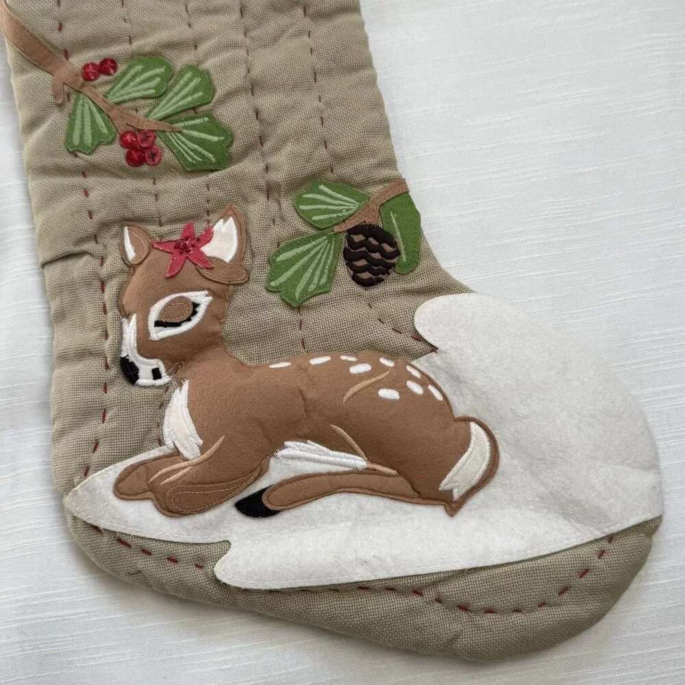 Pottery Barn Kids Deer Woodland Christmas Stocking